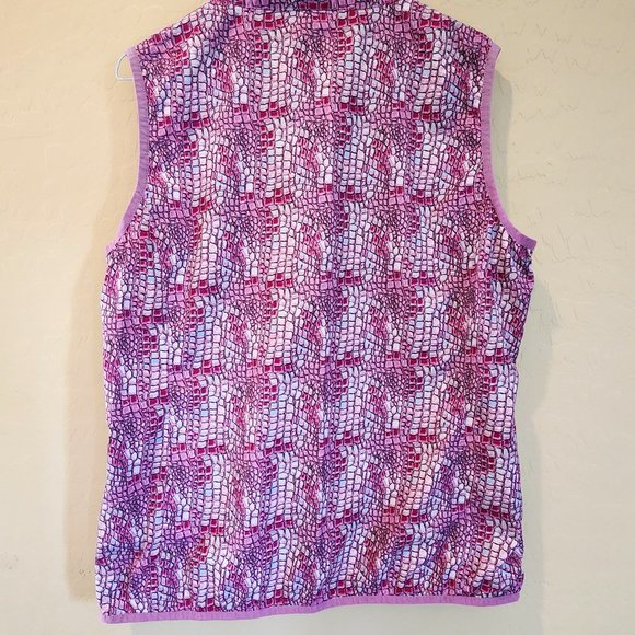 Daily Sports NOWT Women's Purple Scale Golf Sport Wind Shell Vest SZ XL - Picture 4 of 6